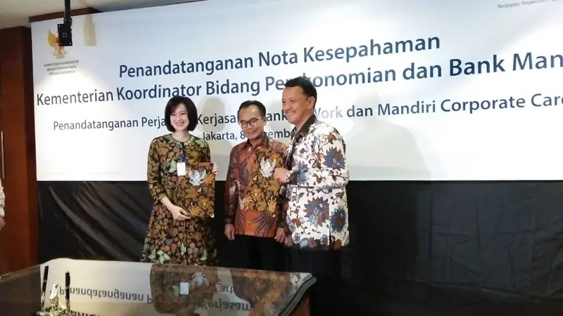 Bank Mandiri akan menyediakan solusi perbankan untuk memenuhi berbagai kebutuhan pegawai Kemenko Perekonomian. Dok Merdeka.com/Anggun P Situmorang