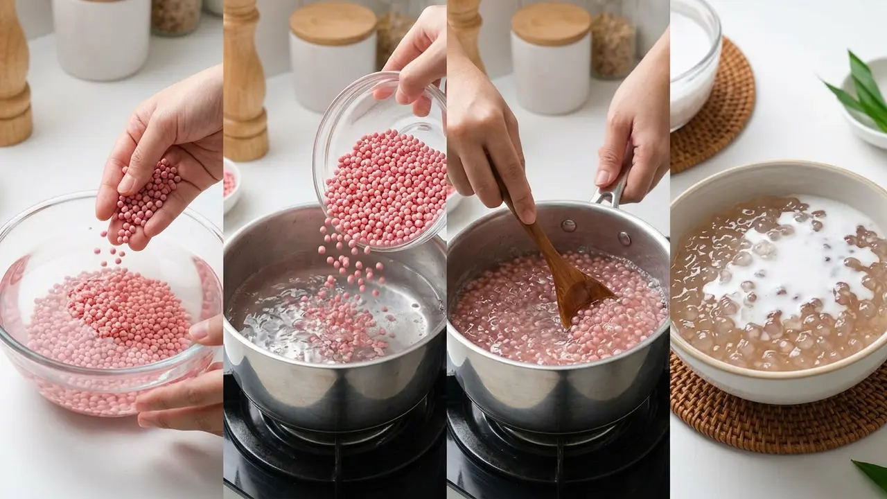 Cara Membuat Bubur Mutiara agar Tidak Menggumpal
