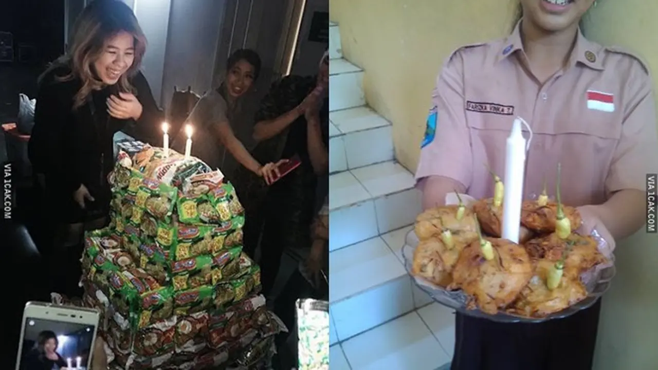 6 Pengganti Kue Ulang Tahun dari Sahabat Ini Bikin Ngakak