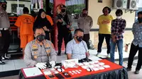 Jumpa press pengungkapan kasus narkoba di Polresta Balikpapan.