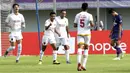 Pemain PSM Makassar merayakan gol yang dicetak oleh Asnawi Mangkualam, ke gawang Persita Tangerang pada laga Shopee Liga 1 di Stadion Sport Center Tangerang, Jumat, (6/3/2020). Kedua tim bermain imbang 1-1. (Bola.com/M Iqbal Ichsan)