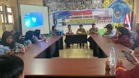 Ditlantas Polda Kaltara latih pelajat untuk menjadi anggota Keamanan Sekolah sekaligus pelopor keselamatan berlalu lintas di Kabupaten Tana Tidung.