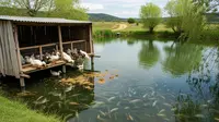 7 Cara Mengelola Kolam Ikan di Area Ternak Bebek agar Tidak Bau
