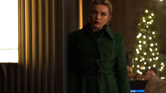 Florence Pugh sebagai Yelena Belova adik Black Widow dalam serial Hawkeye. (Marvel Studios/Disney+)