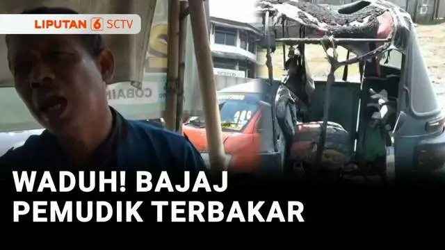 VIDEO: Bajaj Pemudik Asal Wonogiri Terbakar di Jalur Pantura, Tiga Mobil Damkar Dikerahkan
