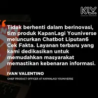 Chatbot WhatsApp Liputan6 Cek Fakta/copyright KLY