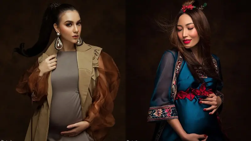 Potret maternity shoot seleb bertema princess