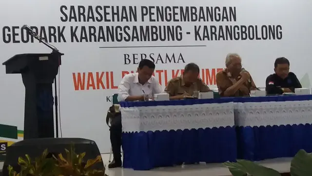 Sarasehan sosialiasi pengembangan Geopark Nasional Karangsambung-Karangbolong, Kebumen. (Foto: Liputan6.com/Muhamad Ridlo)