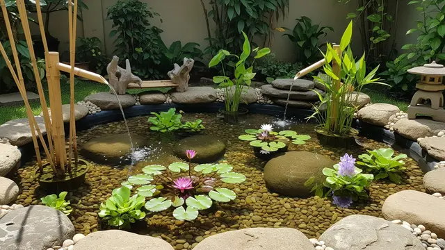 Desain Kolam Ikan Mini dari Bak Semen yang Kuat dan Tahan Lama/Ilustrasi AI