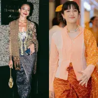 Cara seleb pakai kebaya dan rok. Foto: Instagram.