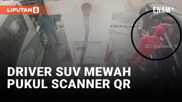 Viral! Driver SUV Mewah Pukul Scanner QR Petugas SPBU