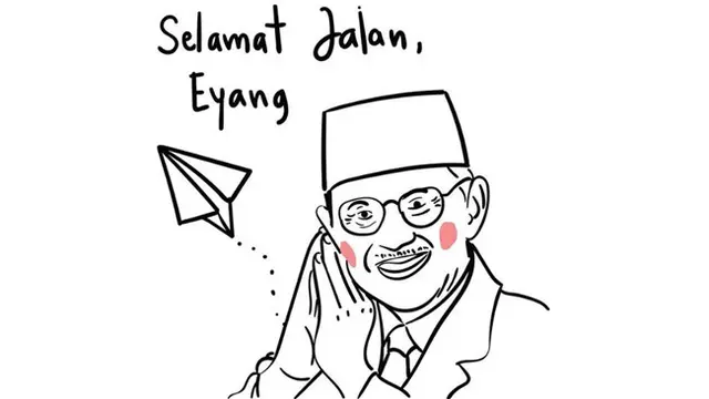 Warganet Berduka, Kenang BJ Habibie Lewat Karikatur Menyentuh
