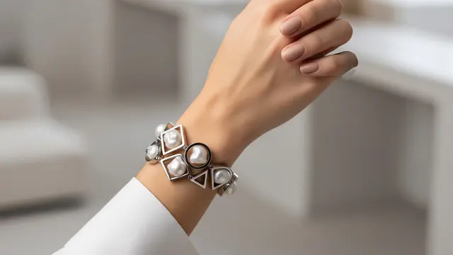 Model Gelang Mutiara Modern Baroque untuk Pesta /Ilustrasi gambar AI