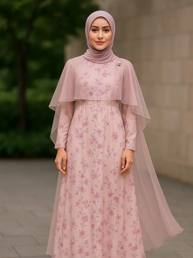 Model Gamis Bunga untuk Kondangan agar Terlihat Elegan (Foto: ChatGPT)