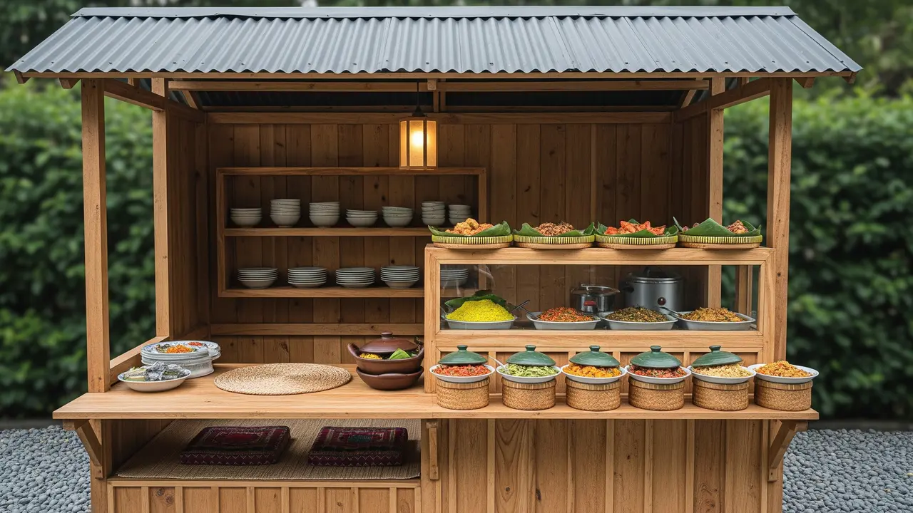 Tata Letak Warung Makan Kecil Sederhana tapi Estetik