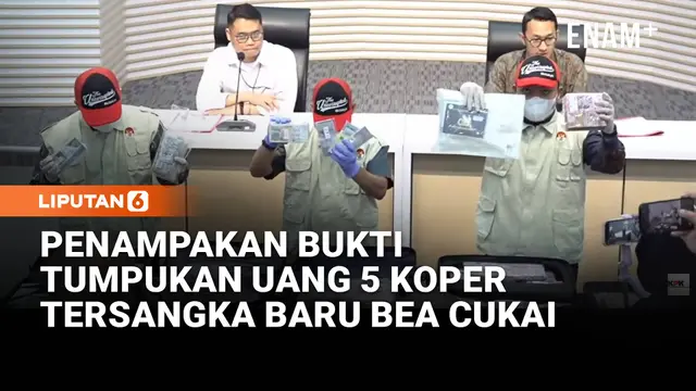 Penampakan Barang Bukti Rp5,19 Miliar di 5 Koper Tersangka Korupsi Baru Pegawai Bea Cukai