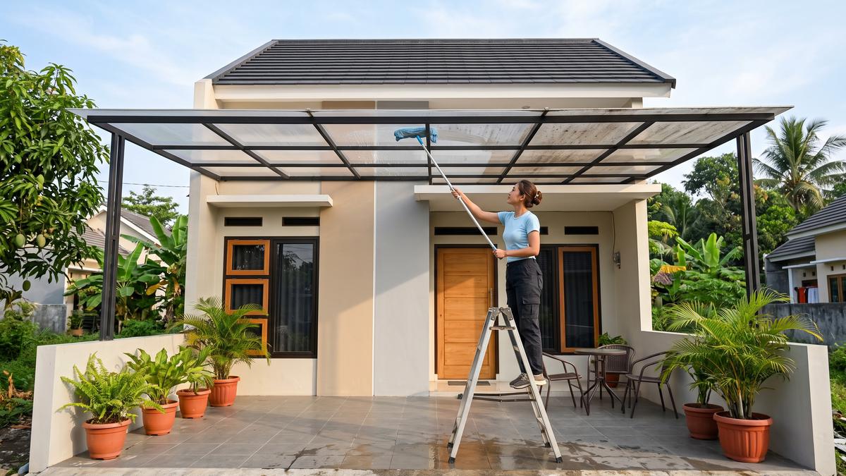 Cara Membersihkan Kanopi Rumah dari Debu Membandel agar Kembali Bersih Tanpa Alat Khusus