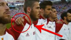 Video bek Spanyol Gerard Pique yang mengacungkan jari tengah saat lagu kebangsaan spanyol diputar.
