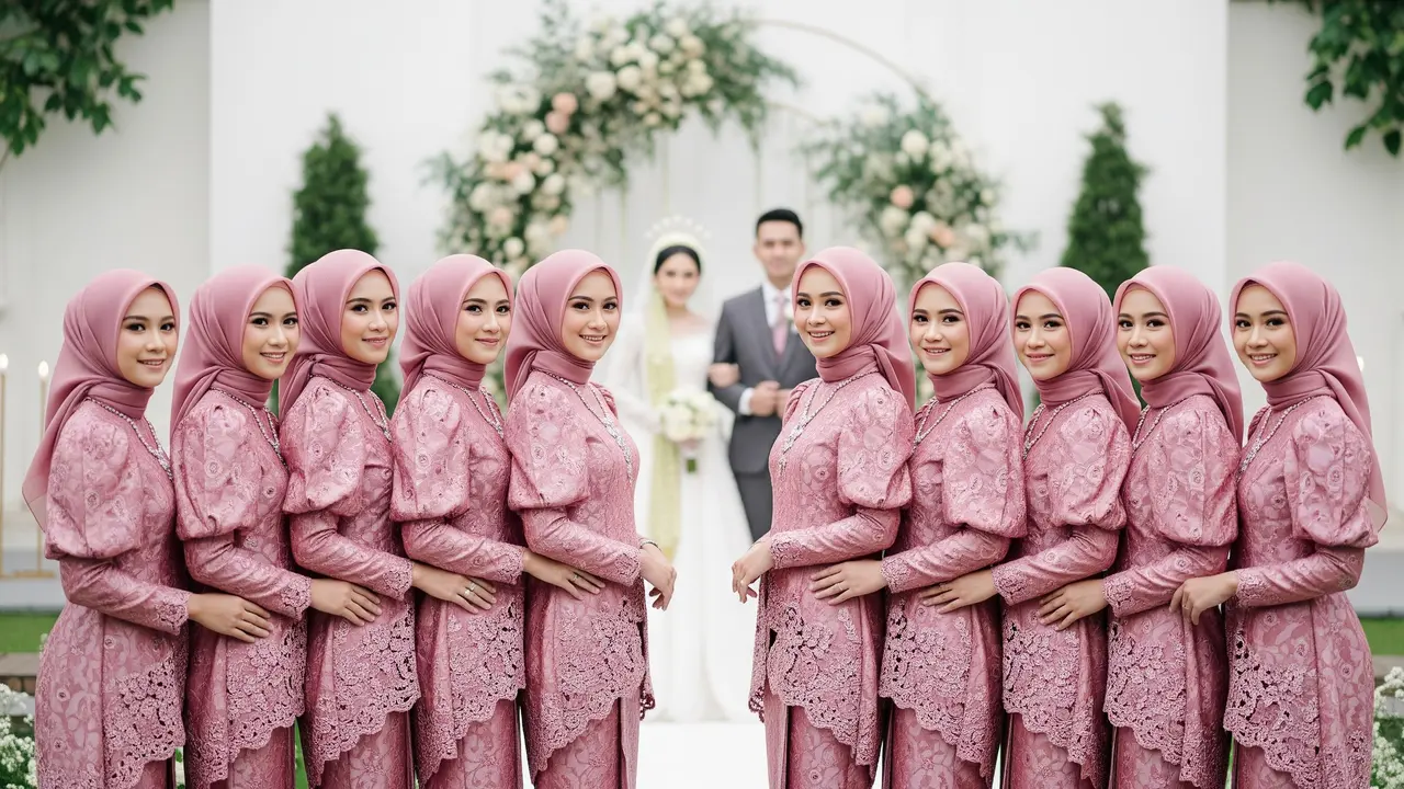 Model Gamis Brokat Soft Color Tapi Tetap Tampil Stand Out