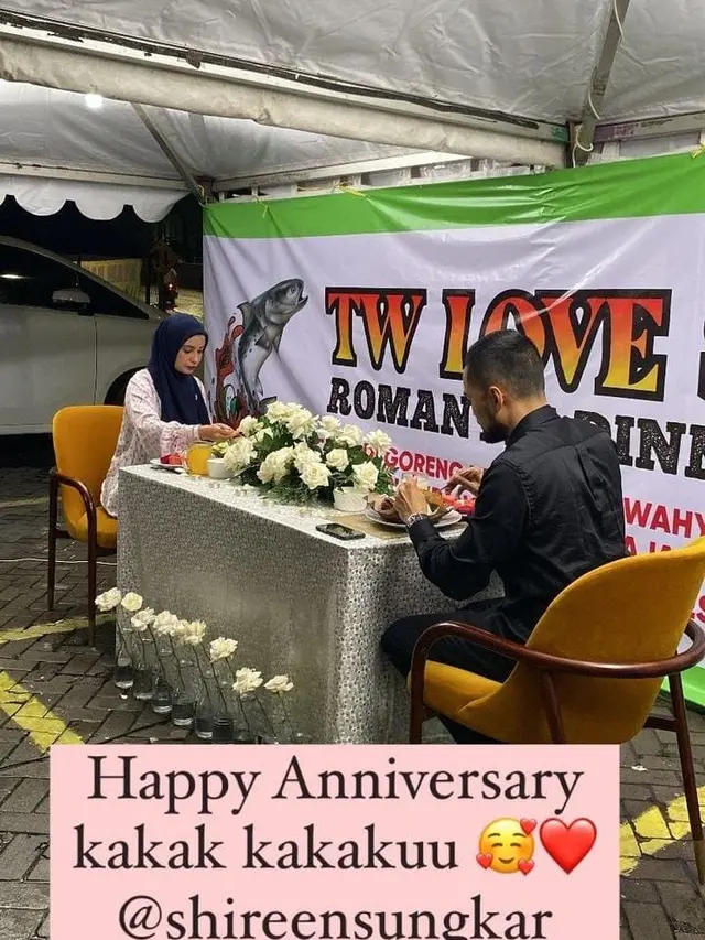 Teuku Wisnu dan Shireen Sungkar anniversary ke-10 tahun