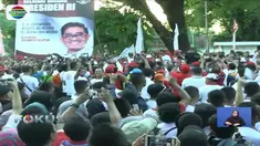 Semarakkan Asian Games 2018, warga Makassar ikuti jalan sehat bersama Presiden Jokowi.