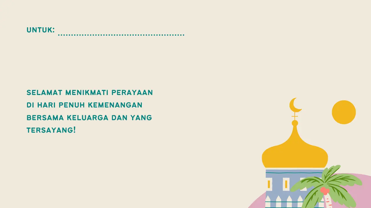 Kata-Kata Kartu Ucapan Lebaran Modern dan Kreatif