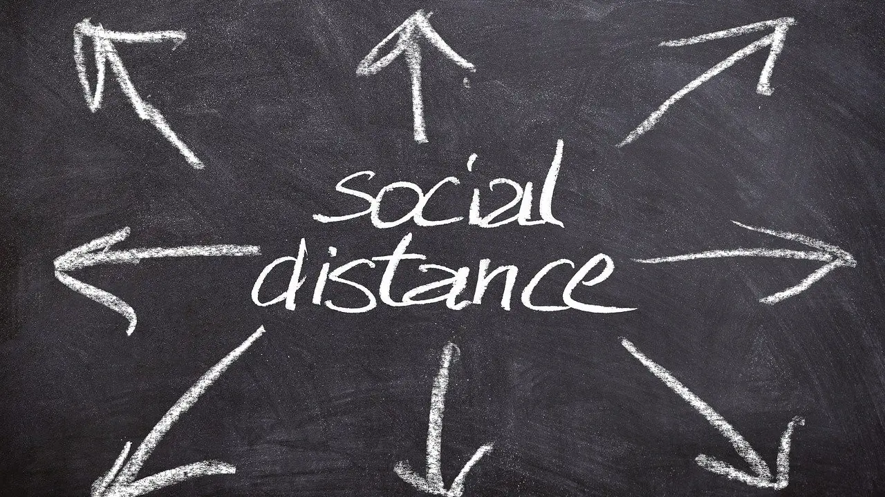Ilustrasi Social Distancing
