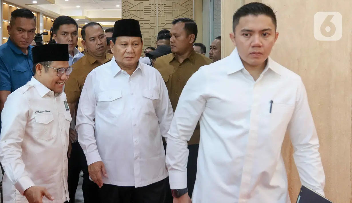 Muhaimin Iskandar atau akrab disapa Cak Imim berharap PKB dan Gerindra tetap bekerja sama di pemerintahan Prabowo-Gibran. (Liputan6.com/Herman Zakharia)