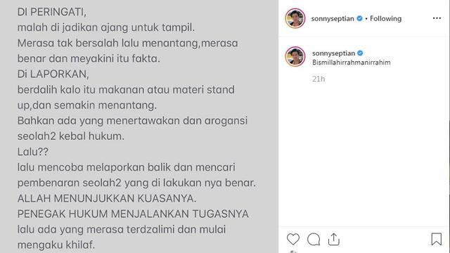 Sonny Septian, suami Fairuz A. Rafiq (Foto: Instagram/@sonnyseptian)