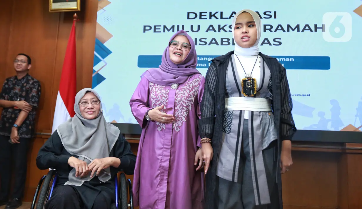 Putri Ariani yang makin melejit setelah mendapat Golden Buzzer di American Got's Talent ini berharap, Pemilu 2024 benar-benar menghadirkan akses yang ramah bagi disabilitas. (Liputan6.com/Angga Yuniar)