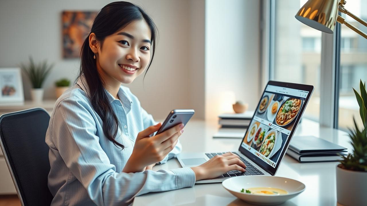 caption jualan makanan online