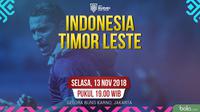 Jadwal Piala AFF 2018, Indonesia vs Timor Leste. (Bola.com/Dody Iryawan)