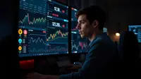 Ilustrasi harga kripto. (Foto by AI)