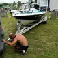 Peringatan badai berlaku di sepanjang Pantai Teluk di Florida, termasuk di Kota Tampa. (AP Photo/Rebecca Blackwell)