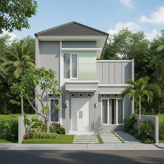 9 Model Rumah Sederhana Warna Abu-abu
