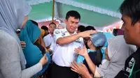 Mularis Djahri janjikan program 1RW4NA untuk peningkatan kesejahteraan warga Palembang (dok.istimewa / Nefri Inge)