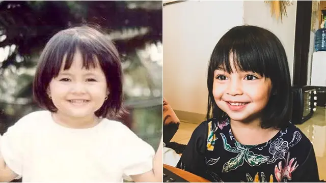 Potret Beda Gaya Sienna dan Foto Lawas Marshanda. (Sumber: Instagram/marshanda99)