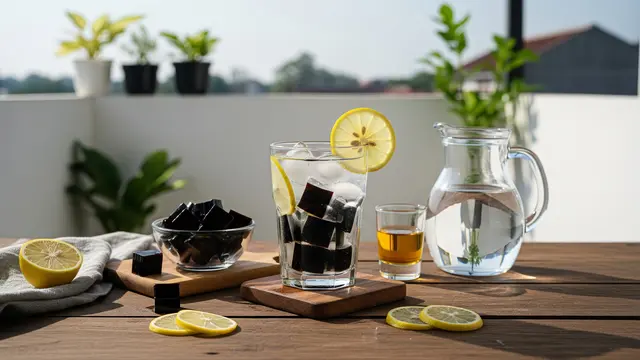 Es Cincau Hitam Lemon