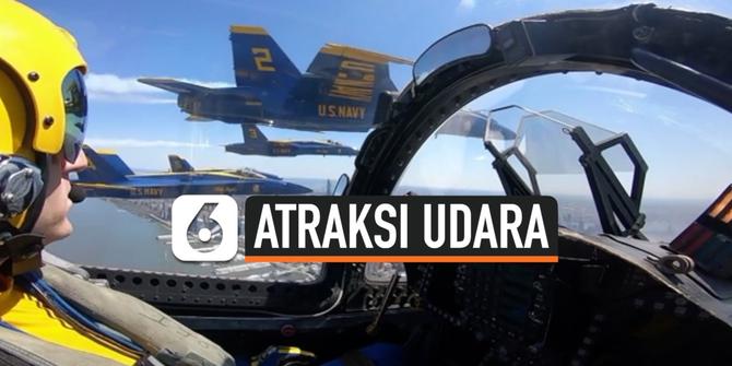 VIDEO: Rekaman Pesawat Jet AS Beri Penghormatan pada Tenaga Medis