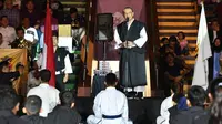 Sesmenpora Gatot S. Dewa Broto menghadiri acara Internasional Shorinji Kempo Festival di Gedung Olahraga Bulungan, Jakarta, Minggu (8/9).