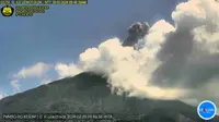 Gunung Ili Leweotolok kembali erupsi, Kamis (29/2/2024), pukul 09.43 Wita. (Liputan6.com/ Dok PVMBG)