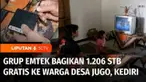 Sebanyak 1.206 set top box gratis dibagikan kepada warga di Desa Jugo, Kabupaten Kediri, Jawa Timur. Pembagian set top box gratis ini dimaksudkan agar warga dapat menyaksikan siaran tv digital.