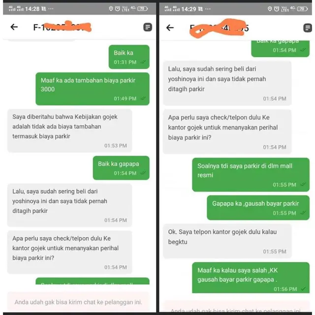 6 Chat Pelanggan Ojek Online yang Galak Ini Bikin Geleng Kepala
