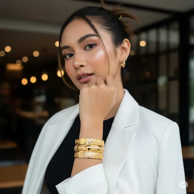 Model Gelang Emas 5 Mayam untuk Ibu Muda