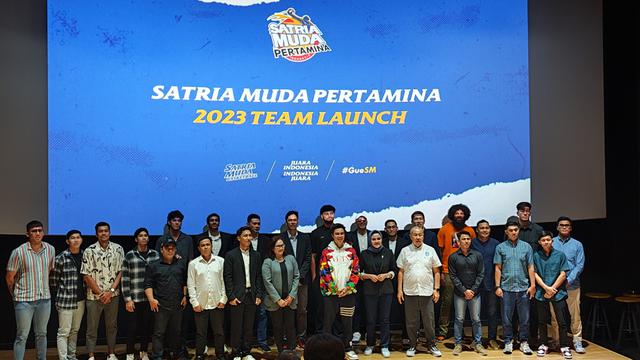 Peluncuran tim Satria Muda jelang IBL 2023