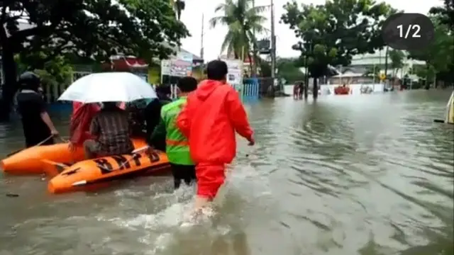 Banjir di Kota Padang 10 September 2020. (Liputan6.com/ BPBD Padang)
