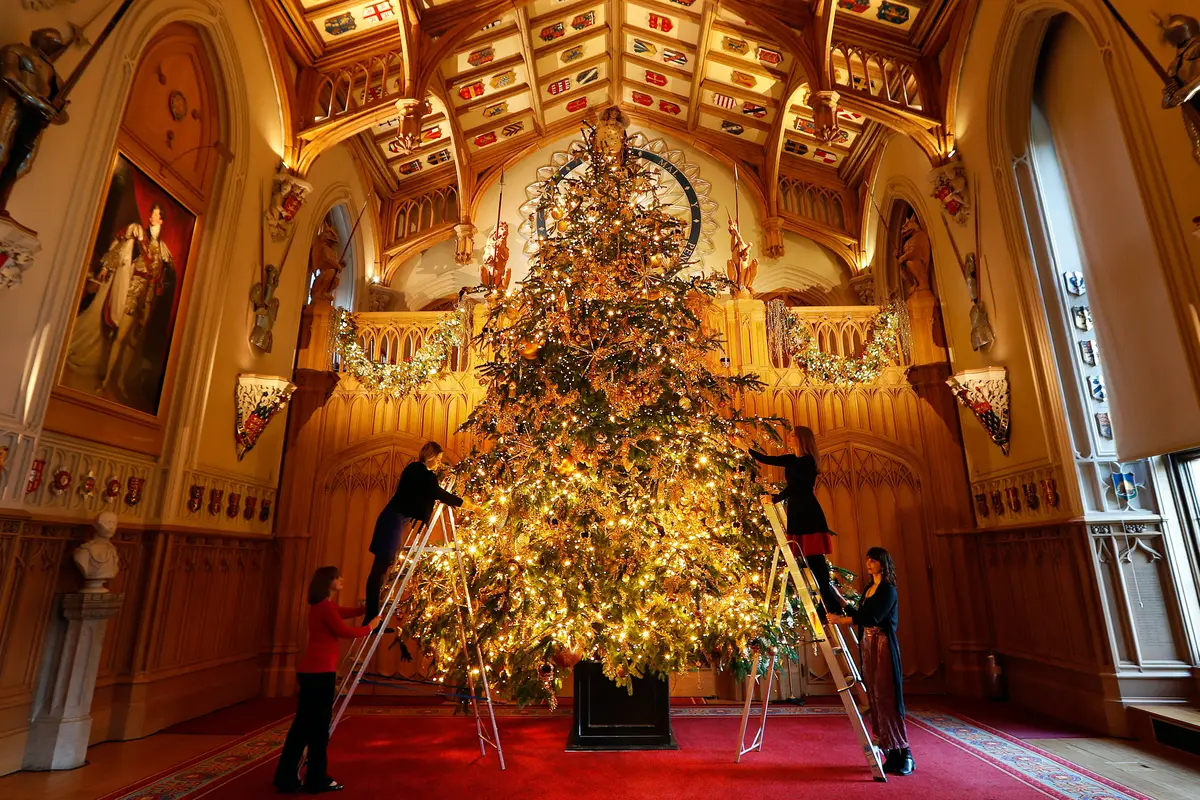Pohon Natal di Windsor Castle