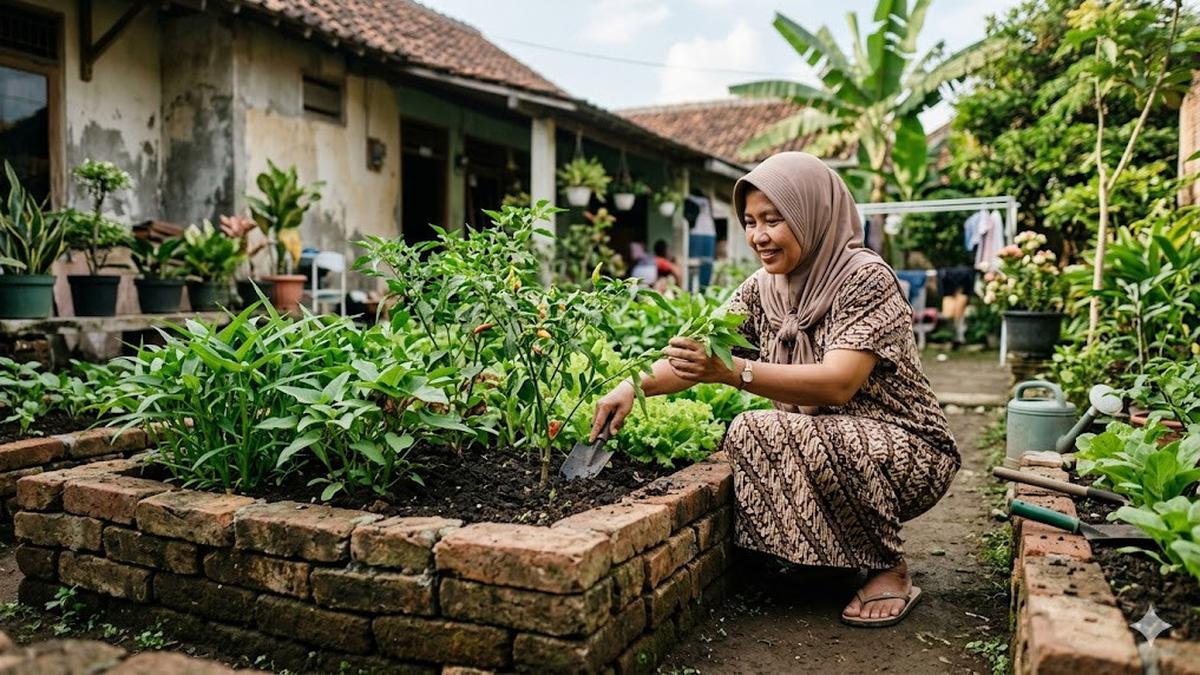 Cara Membuat Bedengan Sayur dari Bata Bekas Tanpa Semen, Ini 6 Langkah Mudahnya