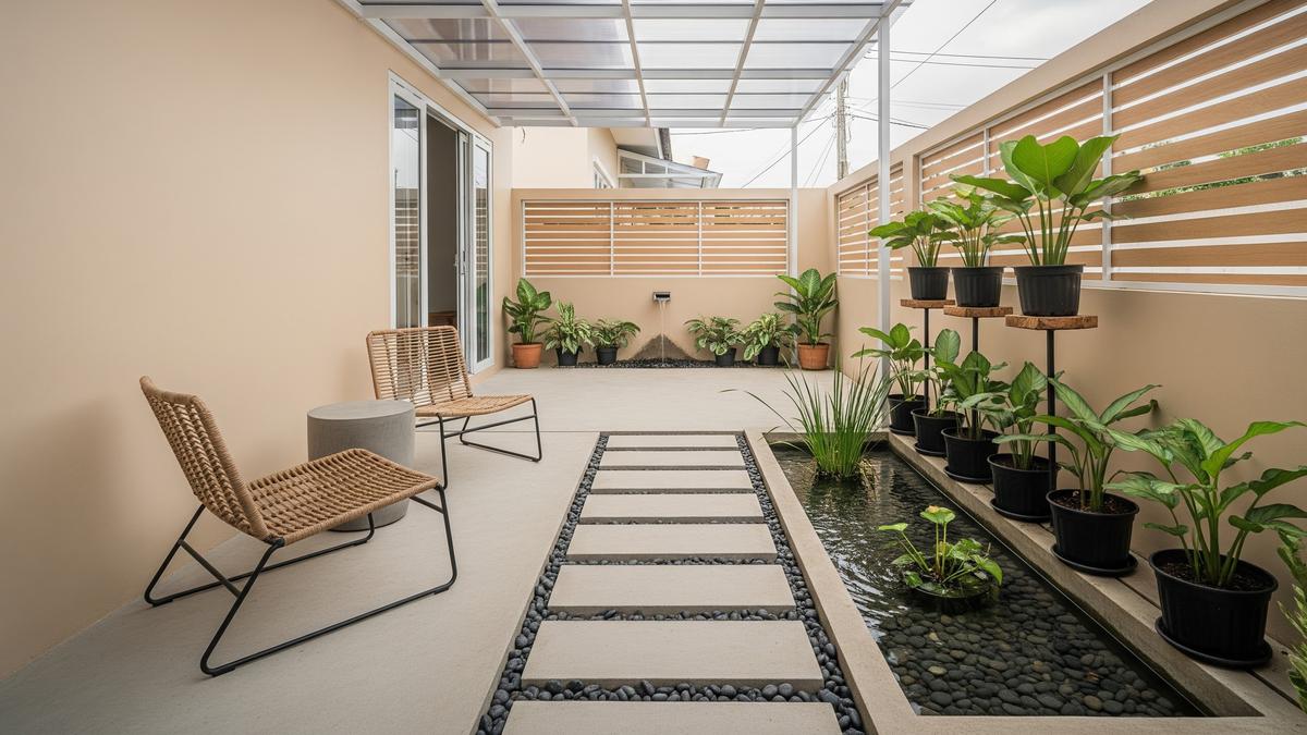 7 Model Teras Samping Rumah Minimalis Tanpa Pohon Besar Tapi Sejuk, Inspirasi Hunian Asri 2026