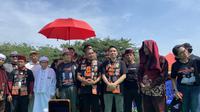 Pasangan Calon Gubernur dan Wakil Gubernur DKI Jakarta nomor urut 2, Dharma Pongrekun-Kun Wardana Abyoto, menggelar kampanye akbar di Lapangan Bola Tabaci, Kalideres, Jakarta Barat, Sabtu (23/11/2024).  (Hisyam Adyatma).